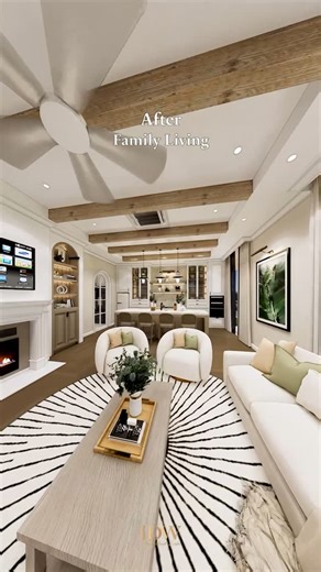 𝗜𝗗𝗪 𝗗𝗘𝗦𝗜𝗚𝗡 & 𝗕𝗨𝗜𝗟𝗗 on Instagram: "From Empty to Stunning Farmhouse Transformation 🎥✨ Step into this special 3D walkthrough where we reveal the heartfelt transformation of this project. What was once an empty, unused space is now a beautiful, cozy Farmhouse-inspired haven that you won’t believe. It’s incredible to see how this space has evolved—from a blank canvas to a warm, inviting area that blends style with functionality. The natural wood textures, soft lighting, and rustic cha