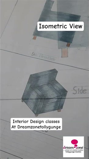 Isometric View | Interior Design #isometricview #interiordesign #drawing #studentwork