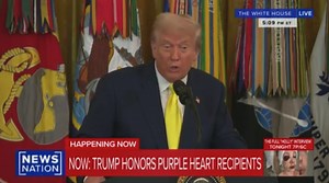 At Purple Heart Ceremony, Trump Says, ‘It Wasn’t That Easy for Me Either’