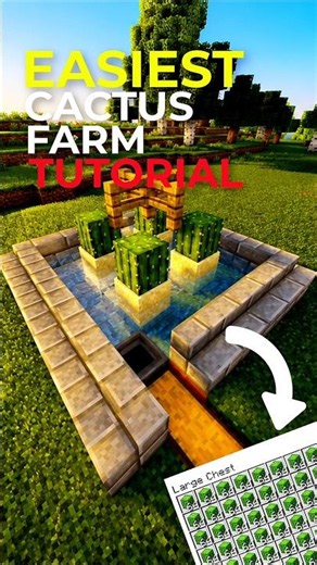 EASIEST CACTUS FARM in Minecraft Bedrock 1.21/26.1+!