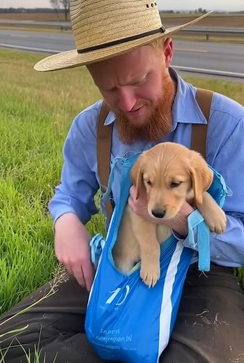 The car sped down the highway and tossed a tied-up blue sack into the ditch like it was nothing. But the farmer working nearby saw something the driver didn’t expect—the bag moved. Levi, 32, was out checking the fence line on the edge of his family’s land. The interstate cuts right through their property, a constant reminder of the world rushing by. He’s used to cleaning up the trash people throw from their windows, but this time was different. He saw a sedan slow down, fling a heavy blue bag on