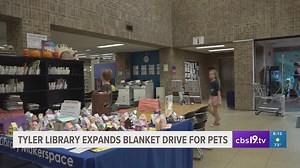 Tyler residents can swing by the Tyler Library to drop off pet food and fleece blankets for dogs and cats until Friday, Dec. 5. | KYTX CBS19