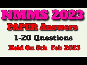 AP NMMS 2023 Paper Answers with Explanation | 1-20 Questions