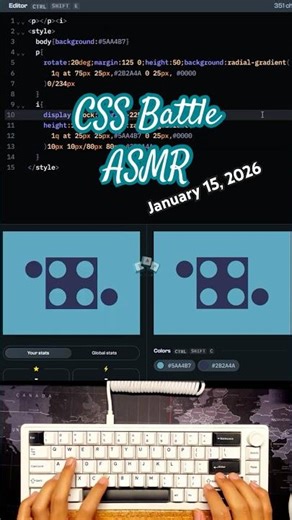 This CSS Battle Shape is Tricky | January 15, 2026 #cssbattle #shorts