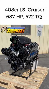 This hydraulic-roller, 408 cubic inch LS just rolled off our dyno after putting out 687 hp and 572 lb-ft torque. Maybe we are a bit biased, but doesn’t it look good? The engine is being paired with our custom @Hughes Performance 4L80e transmission with both controlled by a @Holley Terminator X-Max. Its owner promises to show us the end-product after he gets it installed in his ride. #horsepower #LSSwap #lsswaptheworld #protouring #efi #holleyperformance #holleyefi | Borowski Race Engines