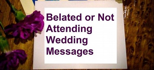 Wedding Messages for if You are Not Attending