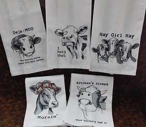 Cow Themed Kitchen Towels - Etsy