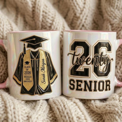 Graduation Accent Mug, Personalized Masters Degree Coffee Cup, Class of 2026 - Etsy