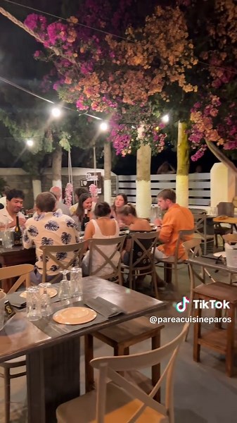 This is what Parea feels like — a place where every laugh, every clink of a glass, every shared bite tells a story. Here, under the glow of string lights in our secret courtyard, friendships bloom, traditions come alive and the true flavors of Paros shine on every plate. It’s not just dinner. It’s a moment full of warmth, color, music and that unmistakable feeling of belonging somewhere special. Come be part of the story. We’re saving you a seat at the table 🍷🌿 📅 Book your table #PareaCuisine