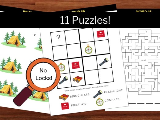 Camping Escape Room: Printable Puzzle Game for Family Fun (digital Download) - Etsy UK