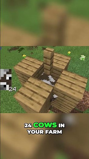 Build the BEST Automatic Cow Farm in Minecraft! #minecrafttips #minecraft #gaming #minecrafttricks