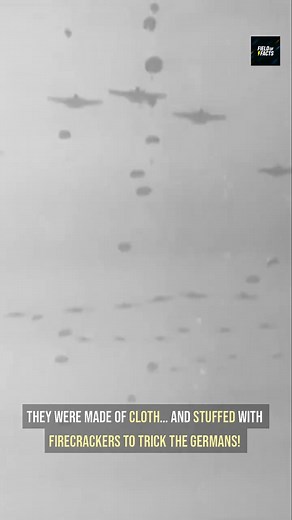 246 reactions · 16 shares | During World War II, the Allies dropped hundreds of fake paratroopers — cloth dummies stuffed with explosives — to make the Germans think a massive invasion was happening somewhere else. One of history’s smartest war deceptions! Footage from National Archives #WWII #history #DidYouKnow #militaryhistory#ww2#historyfacts#facts #worldwar2 #facts#factsyoudidntknow | Field of Facts | Facebook