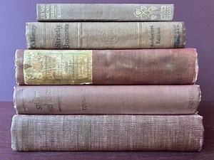 Beautiful Antique Book Collection, Shabby Chic Library Decor, Books by the Foot in Red - Etsy UK