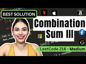 Combination Sum III - LeetCode 216 - Python #backtracking #leetcode #combinations