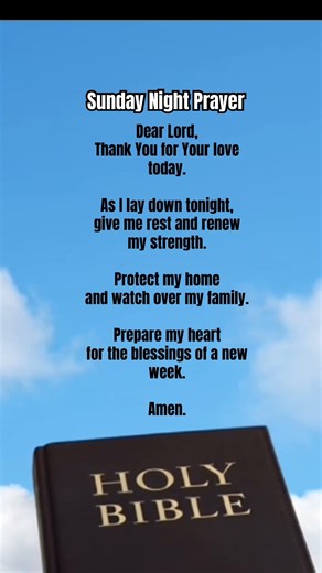 Sunday Night Prayer Before Sleep | Rest in God’s Peace Tonight 🙏