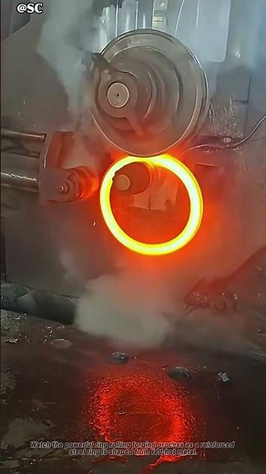 Massive Ring Rolling Forging Process 🔥 How Reinforced Steel Rings Are Made