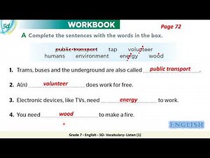 Grade 7 English 5D Vocabulary Listen 1