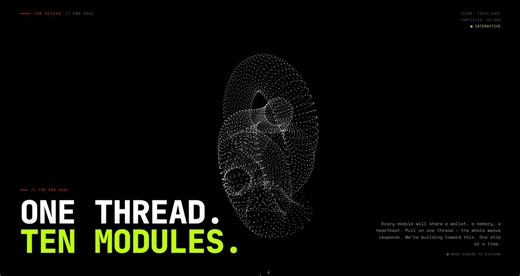 One thread. Ten modules.Every module shares a wallet, a memory, a heartbeat. Pull on one thread — the whole weave responds.That's the end goal. We're building toward it. One ship at a time.