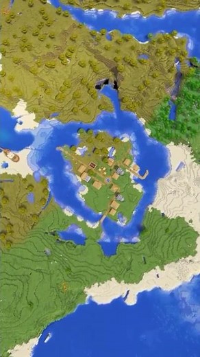 Minecraft River Island Village Seed!