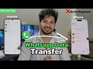 How to Move Chats from an Android Device to an iPhone丨WhatsApp Data | No Pc Required App