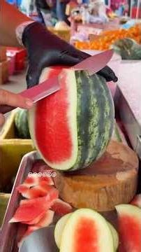 Amazing Skill Fast Cutting Watermelon #food