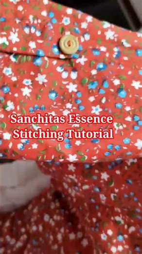 STYLISH V COLLAR KURTI WITH PLACKET & BUTTON TAB SLEEVES TUTORIAL ✂️✨ #youtubeshorts #ytshortsvideo