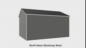 8x14 Value Workshop Shed with Operable Windows, Outdoor Wood Storage Do-It-Yourself Precut Kit