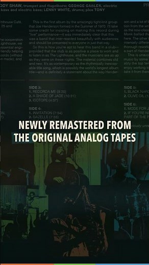 Joe Henderson - Classic "At The Lighthouse" live album - New Reissue! (Official Trailer)