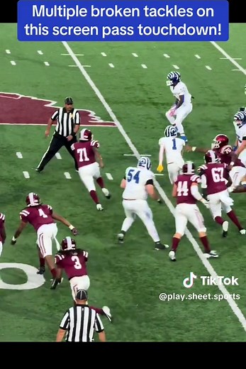 Spectacular Screen Pass Touchdown by Brad Mossor