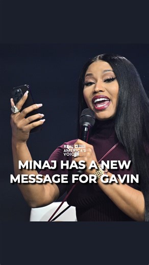 MINAJ HAS A NEW MESSAGE FOR GAVIN Nicki Minaj: “We don’t have a problem cleaning up the scum if we have to. Please tread lightly.” | America's Voice News