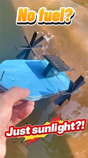 A solar-powered boat – built in 10 seconds! ☀️🚤