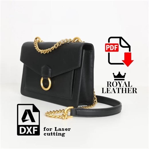 Leather Flap Bag PDF Pattern: Minimalist Crossbody Shoulder Bag (A4/A0 Digital Download) - Etsy