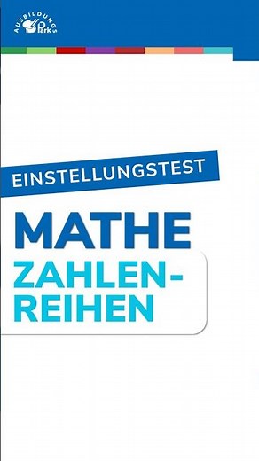1. Einstellungstest Mathematik – Zahlenreihen & Zahlenlogik #einstellungstest #zahlenreihen