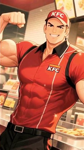 When You Meet The KFC Man… Just Try Not to Faint 😭🔥 #kfcanime