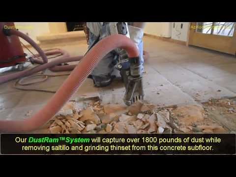 Clean Tile Removal in Arizona - Removing Saltillo Floor Tile With DustRam® System