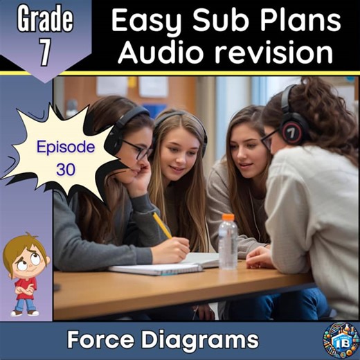 MYP Grade 7 Science | Force Diagrams | Audio Revision Activity | Sub Plan