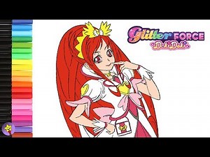 Glitter Force Doki Doki Coloring Book Glitter Ace Coloring Page DokiDoki! Precure Cure Ace Coloring