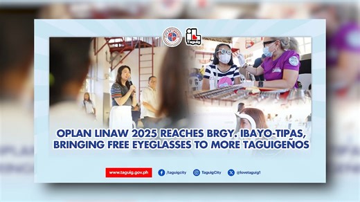 WATCH: Ngayong araw pakinggan ang mga sumusunod na anunsyo o updates ng Lungsod Ng Taguig: - OPLAN LINAW 2025 REACHES BRGY. IBAYO-TIPAS, BRINGING FREE EYEGLASSES TO MORE TAGUIGEÑOS - TAGUIG CITY COUNCIL-BSP WINS 10 AWARDS AT REGIONAL SCOUT COMMITTEE MEETING #ILoveTaguig | I Love Taguig