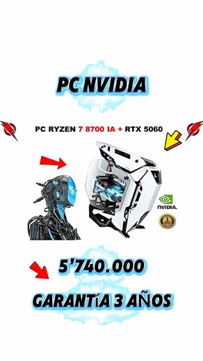 30 reactions | Valor $5’780.000✅ Nuevo PC Ryzen7 + RTX 5060勞...