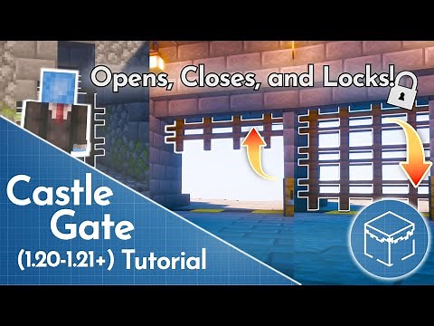 *EASY* Redstone CASTLE GATE Tutorial (MINECRAFT Java 1.20-1.21)
