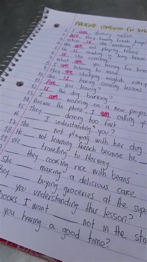 PARTE 2: Ejercicios de #ingles con Presente Continuo ✍ ¿te sabes las respuestas? ¡Averígualo!  | English and Good Vibes - Cursos online | Facebook