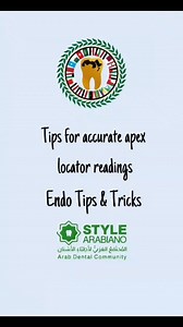1.5K views · 12 reactions | Tips for accurate apex locator readings Endo Tips & Tricks Credit dr@dr.omarmontaser #Stylearabiano #Stylearabianoteam #endodontics #apexlocator | Style Arabiano | Facebook