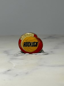 Houston Rockets Basketball Pin: Red & Gold Enamel - Vintage NBA Accessory - Etsy Canada