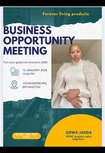 Hey my chomies, please join us for a business presentation on Saturday in Braynston. Kindly drop me a WhatsApp to book your seat 🥰💝