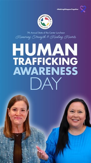 Tejano Center on Instagram: "Human Trafficking Awareness Day reminds us that awareness leads to action and education creates change. 💙💜 We are thankful for our Luncheon Co-Chairs, Lindsay Munoz and Vicki Luna, for speaking on the vital impact of Tejano Center’s RESOLVE Program and its continued commitment to providing safety, advocacy, and healing for survivors of domestic abuse, criminal violence, and human trafficking. Please consider donating to our 7th Annual State of the Center Luncheon t
