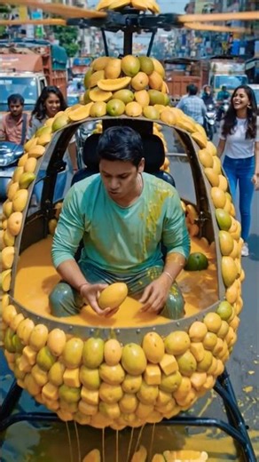 Aam ( Mango ) Se Bana Helicopter 🥭☺️#shorts #viralvideo #shortsfeed #aivideo #mango #juice