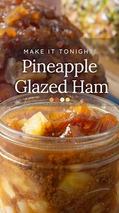 Pineapple Glazed Ham - Dinner Tonight! The full recipe is below, or comment 👉 “recipe” and I’ll DM it to you. Ingredients: 1 and 1/2 cups chopped pineapple 1 cup pineapple juice 1/2 tsp. cinnamon 1/8 tsp. ground cloves 1/8 tsp. ground ginger 1/8 tsp. ground nutmeg 1 cup brown sugar 2 Tbsp. unsalted butter Instructions: In a medium saucepan combine the pineapple, pineapple juice, cinnamon, cloves, ginger, nutmeg, and brown sugar. Set saucepan over high heat and, while stirring often, bring it ju