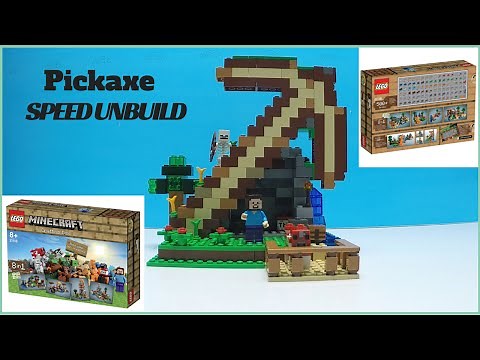 LEGO Minecraft 21116 Inspiration Idea - Speed Unbuild - Minecraft Pickaxe