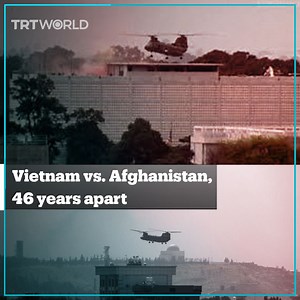 407K views · 5.2K reactions | Two US exits, separated by 45 years but with a similar tale of death and destruction. Here’s how the hasty US evacuation from Kabul is being compared to its withdrawal from Saigon, Vietnam, in 1975. | TRT World | Facebook