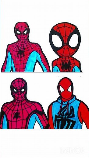4 cute characters Marvel's #spiderman #drawing #art #howtodraw #short